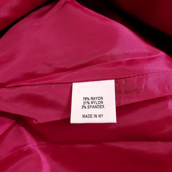 Estelle and Finn Womens Tunic Top Size 2 Magenta 3/4 Sleeve Stretch Lined - Picture 14 of 15